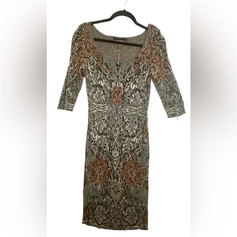 Peruvian‎ Connection Ruched Bodycon Dress Brown Tan